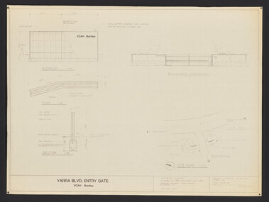 Plan, J. Patrick et al, Yarra Blvd Entry Gate VCAH Burnley, 1988-1989