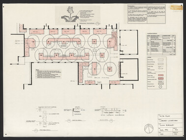 Plan, Steve Mullany, Classroom Quadrangle/Library Courtyard, 1985-1999