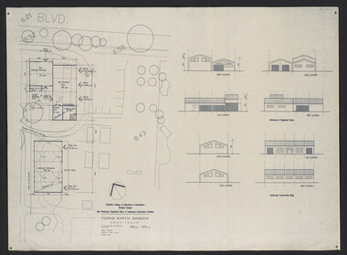 Plan, Fooks Martin Sandow Pty. Ltd, Victorian College of Agriculture and Horticulture Burnley Campus New Workshop Equipment Store & Landscape Construction Facilities, 1996