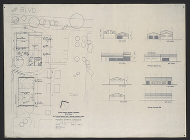 Plan, Fooks Martin Sandow Pty. Ltd, Victorian College of Agriculture & Horticulture Burnley Campus New Workshop, Equipment Store, & Landscape Construction Facilities, 1996