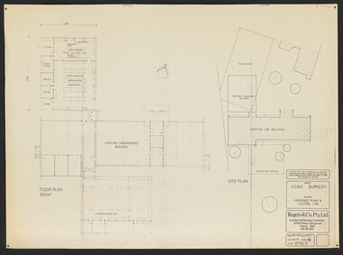 Plan, VCAH Burnley Plant & Culture Lab, 1987