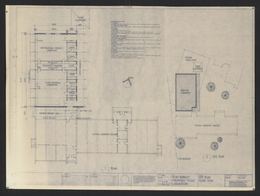 Plan, VCAH Burnley Proposed Plant Laboratory, 1989