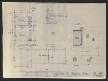 Plan, VCAH Burnley Proposed Plant Laboratory, 1989