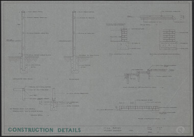 Plan, Construction Details Student Gardens Burnley Campus, 1990