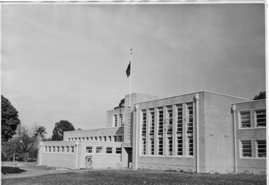 Photograph - Black and white print, Administration Building, 1949