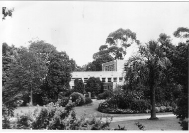 Photograph - Black and white print, Garden View, Unknown