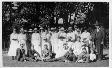 Photograph - Black and white print, Group of Staff and Students, 1917-1918