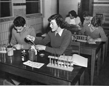 Photograph - Black and white prints and negatives, Students in Class, c. 1950