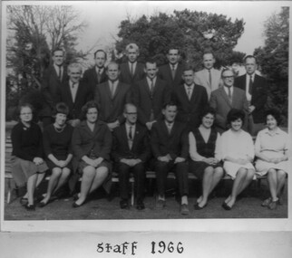 Photograph - Black and white print, Ross Everard, Staff 1966, 1966