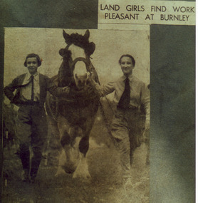 Photograph - Colour print, The Argus, Land Girls Find Work Pleasant at Burnley, 1937-1990
