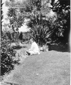 Photograph - Black and white print, Students Sitting on Lawn, 1922-1923
