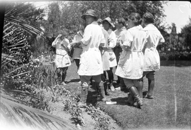 Negative - Black and white negative, Student Outside Class, 1922-1923