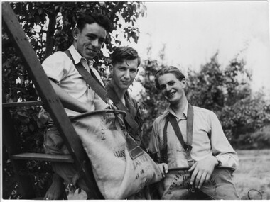 Photograph - Black and white print, Students in the Orchard, Unknown