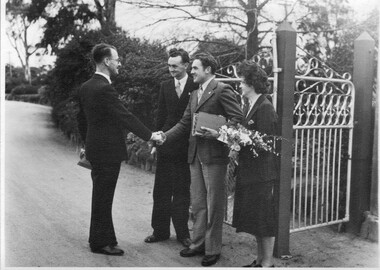 Photograph - Black and white print, Farewelling C.R.T.S. Students, 1948