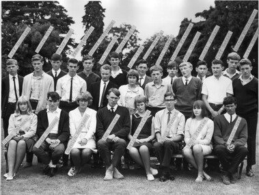 Photograph - Black and white print, Information Branch Victorian Department of Agriculture, 1st Year Students 1966, 1966
