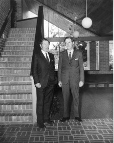 Photograph - Black and white print, Opening of Students Amenities Building, 1973