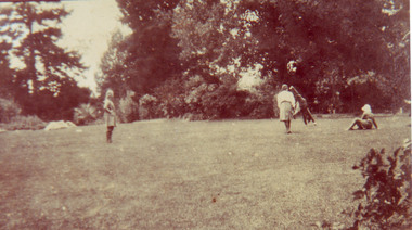 Photograph - black and white  print, Students at Leisure, 1917