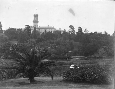 Photograph - Black and white print, View of Botanic Gardens, Unknown