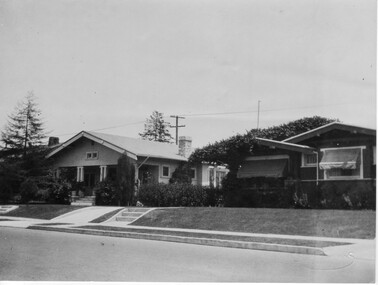 Photograph - Black and white print, Camberwell City Council, Two Suburban Houses, 1930