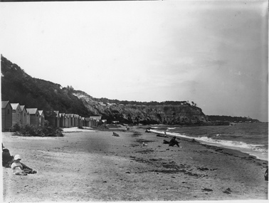 Photograph - Black and white print, Port Phillip Bay Beach