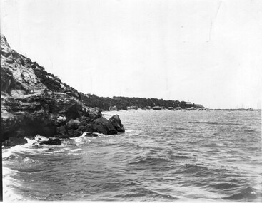 Photograph - Black and white print, Port Phillip Bay Beach, Unknown