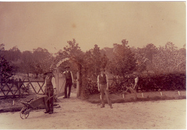 Photograph - Sepia print, A.E. Bennett, Entrance to the Orchard, 1894-1990