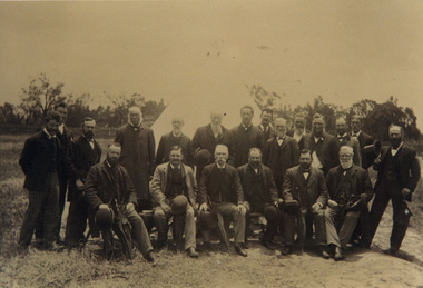 Photograph - Colour print, A.E. Bennett, Group of Men, 1894-1990