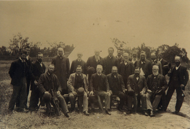 Photograph - Sepia print, A.E. Bennett, Group of Men, 1894-1990
