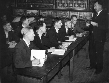 Photograph - Black and white print, The Age, Youth Employment Scheme Students in the Pavilion, 1939