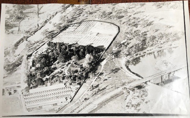 Photograph - Black and white print, Aerial View of Burnley Campus c. 1930, c. 1930