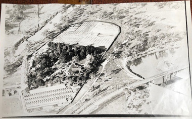 Photograph - Black and white print, Aerial View of Burnley Campus c. 1930, c. 1934