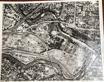 Photograph - Black and white print, Aerial View of Burnley Campus C.1970, c. 1970