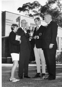 Photograph - Black and white print, Information Branch Victorian Department of Agriculture, The Mueller House Cup, 1968