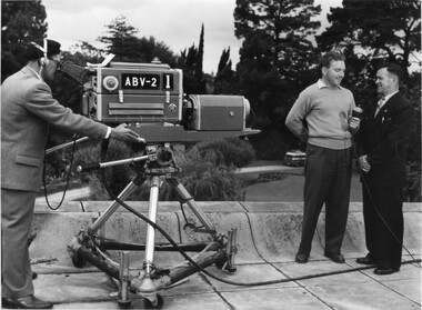 Photograph - Black and white print, Information Branch Victorian Department of Agriculture, ABC Direct TV B.H.C, 1958