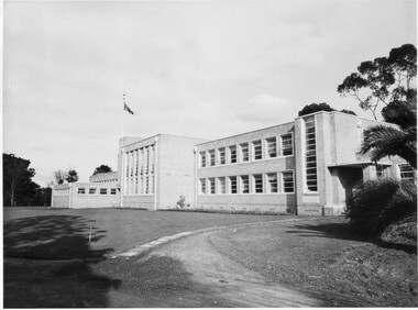 Photograph - Black and white print, Administration Building, 1949
