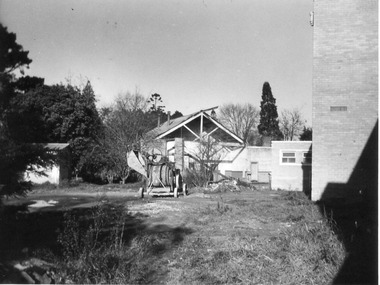 Photograph - Black and white print, E.M. Gibson, Administration Building Under Construction, 1947