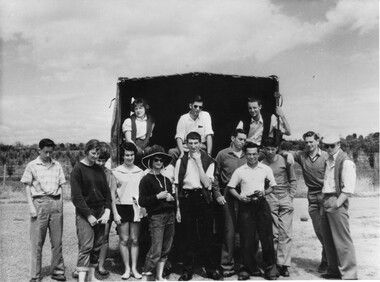 Photograph - Black and white print, Students on Sojourn, c. 1960
