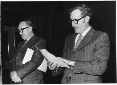 Photograph - Black and white print, Farewell to A. Jack. Farrance, 1975