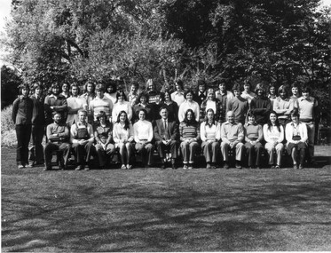 Photograph - Black and white print, Information Branch Victorian Department of Agriculture, Group Photograph 1977, 1977