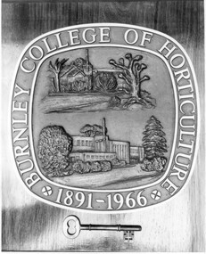 Photograph - Black and white print, Nunawading Gazette, Burnley College Plaque, 1891-1969