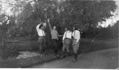 Photograph - Black and white and sepia prints, Pat McVickar, Clowning in a Spare Moment 1929, 1929