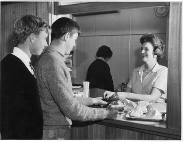 Photograph - Black and white print, Publicity Branch Victorian Department of Agriculture, Canteen, 1962