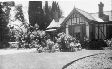 Photograph - Black and white print, Helen Dudley, Principal's Residence, 1944-1945