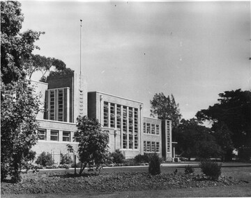 Photograph - Black and white print, Administration Building, c. 1950