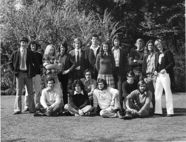 Photograph - Black and white print, Information Branch Victorian Department of Agriculture, Group of Diploma III Students 1974, 1974