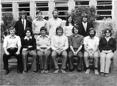 Photograph - Black and white print, Information Branch Victorian Department of Agriculture, Group of Diploma II Students 1973, 1973