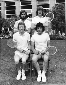 Photograph - Black and white print, Information Branch Victorian Department of Agriculture, Burnley College Tennis Team 1973, 1973