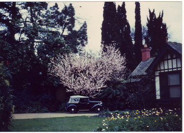 Photograph - Colour print and colour slide, Principal's Residence and Car, 1946-1967