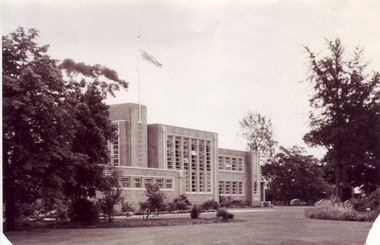 Photograph - Sepia and black and white prints, Administration Building, 1949-1950