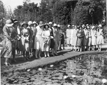 Photograph - Black and white print, Garden Party for Students, 1926-1941